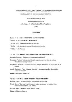 Programa Completo - Programa Universitario de Bio&eacute;tica