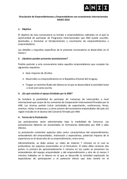 Vinculaci&oacute;n de Emprendimientos y Emprendedores con