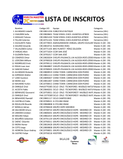 LISTA DE INSCRITOS
