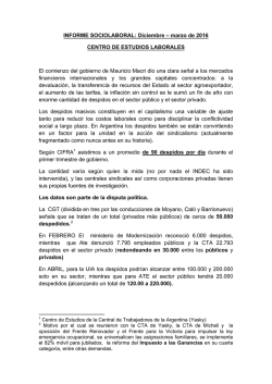 Informe Situaci&oacute;n Sociopolitica