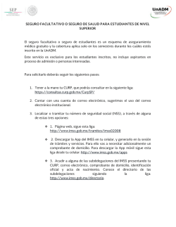 SEGURO FACULTATIVO O SEGURO DE SALUD PARA