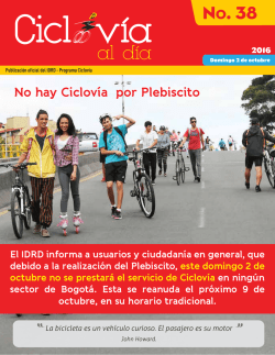 38 Ciclov&iacute;a