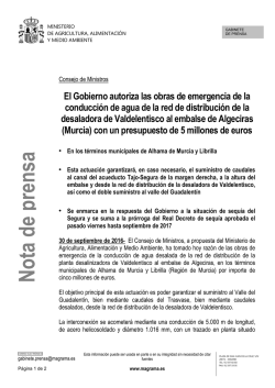 16.09.30 CM obras emergencia Valdelentisco, Murcia