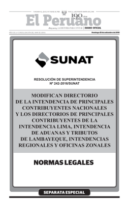 modifican directorio de la intendencia de principales
