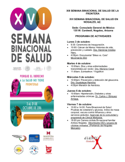 XIII SEMANA BINACIONAL DE SALUD DE LA FRONTERA XVI