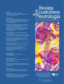 Vol 24 N&ordm; 1-3 - Inicio - Revista Ecuatoriana de Neurolog&iacute;a