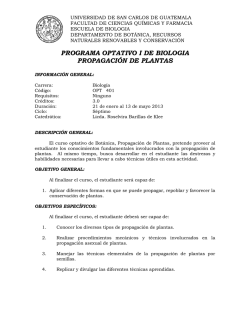 PROPAGACION DE PLANTAS