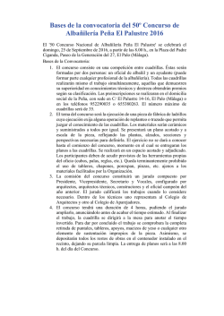 Bases de la convocatoria del 50&ordm; Concurso de