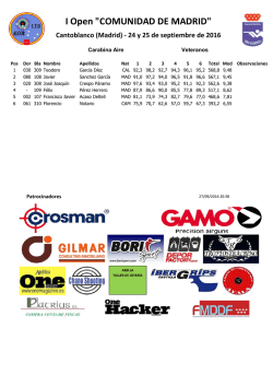 I Open "COMUNIDAD DE MADRID"