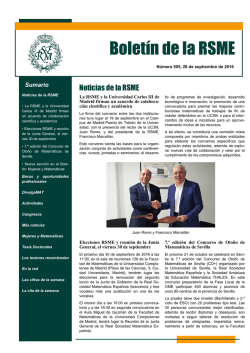 Bolet&iacute;n de la RSME - Real Sociedad Matem&aacute;tica Espa&ntilde;ola