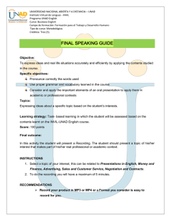 final speaking guide