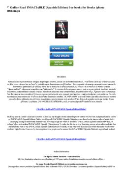*` Online Read INSACIABLE (Spanish Edition) free books for ibooks