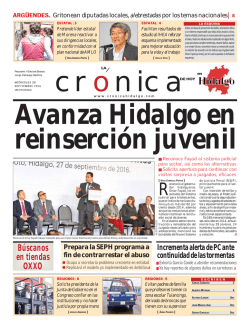 Versi&oacute;n Impresa - La Cr&oacute;nica de Hoy en Hidalgo