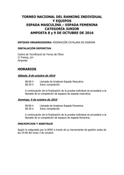 tnr junior espada masculina y femenina