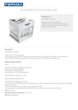 KIT PORTERO CITY 4+N 12L (TELF. LOFT) | Productos | FERMAX