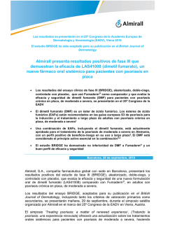 Almirall presenta resultados positivos de fase III que demuestran la
