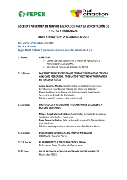 Porgrama jornada apertura nuevos mercados 28- 9-2016