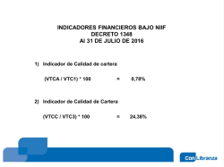 indicadores financieros bajo niif