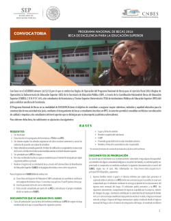 Beca de Excelencia para la Educaci&oacute;n Superior 2016