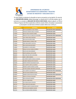Listado de Inscritos y Anulados 2017-1