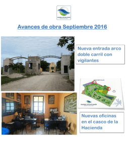 Avances de obra Septiembre 2016