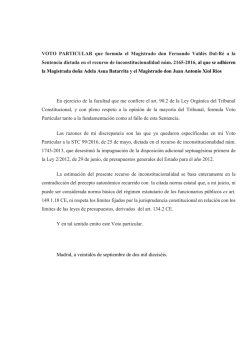 voto particular - Acta Sanitaria