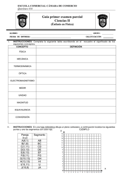 Gu&iacute;a primer examen parcial Ciencias II
