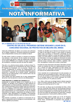 centro de salud el progreso obtiene segundo lugar en el concurso