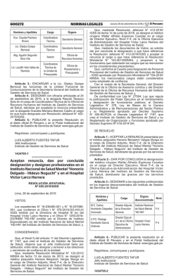 600272 NORMAS LEGALES Aceptan renuncia, dan por