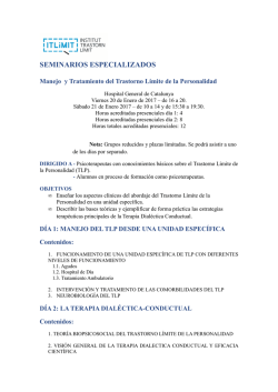 Formaci&oacute;n continuada - Institut Trastorn L&iacute;mit