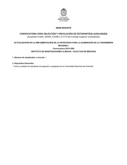 Consultar - Sede Bogot&aacute; - Universidad Nacional de Colombia
