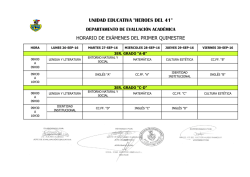 3RO. E.B. - Unidad Educativa Fiscomisional Heroes del 41