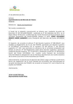 Referencia: Hecho de Importancia De nuestr