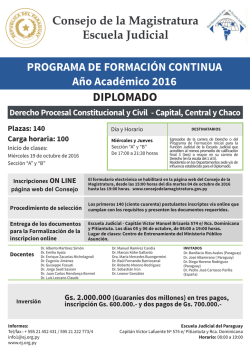 diplomado - Escuela Judicial del Paraguay