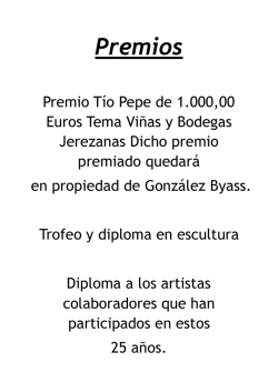 Premios - Hermandad del Desconsuelo