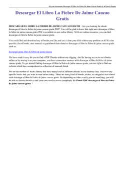 Descargar El Libro La Fiebre De Jaime Caucao Gratis
