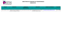 DIRECTORIO DE UNIDADES DE TRANSPARENCIA SINDICATOS
