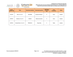 comisi&oacute;n de autorizaci&oacute;n sanitaria direcci&oacute;n ejecutiva de