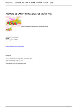 Mascotas : JUGUETE DE LANA Y PLUMA p/GATOS x3unid. (CS)