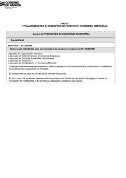 Anexo I Titulaciones
