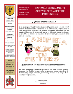 CAMPA&Ntilde;A SEXUALMENTE ACTIVOS, SEXUALMENTE