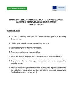 SEMINARIO &ldquo;LIDERAZGO FEMENINO EN LA GESTI&Oacute;N Y