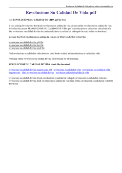 Revolucione Su Calidad De Vida pdf
