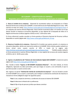 CONSTITUCI&Oacute;N DE EMPRESAS REQUISITOS