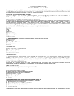 Aviso de Privacidad de Datos Personales Confecciones CLABECK