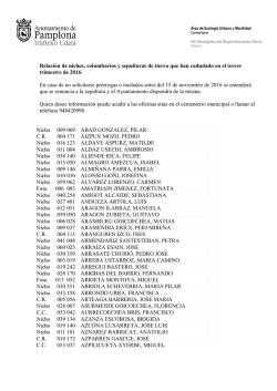 Cementerio - Ayuntamiento de Pamplona