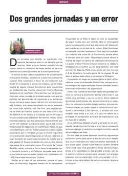 Dos grandes jornadas y un error