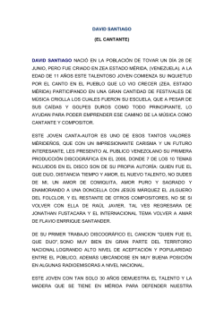 el cantante - David Santiago