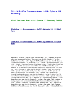 FULL!!AIR~HDtv Tres veces Ana - 1x111