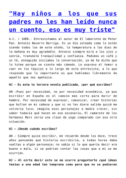 "Hay ni&ntilde;os a los que sus padres no les han le&iacute;do nunca un cuento